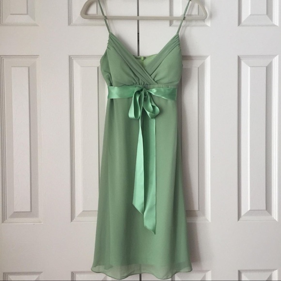 Onyx Nite Green Chiffon Dress - Picture 1 of 6